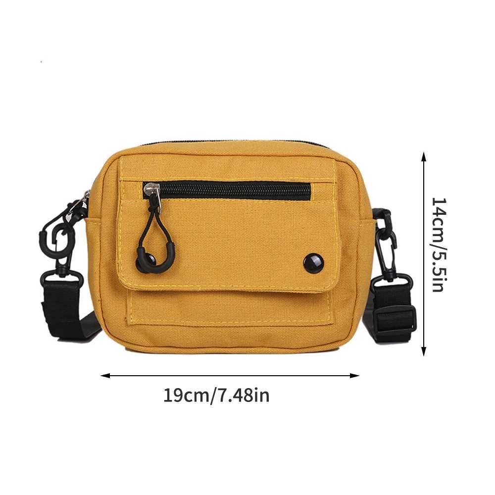 Women Canvas Handbags Korean Mini Student Bag Cell Phone Simple Small Crossbody Casual Ladies Zipper Shoulder Bag Y250719