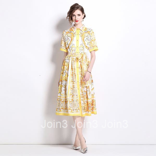 8763 Summer New Womens Fashion Waist-Cinching Blue and White Porcelain Print Short Sleeve Single-Breasted Cardigan Dress