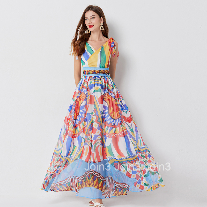 611 Womens Sexy V-neck Bow Tie Ruched Waist Slim Dress Flared A-line Skirt