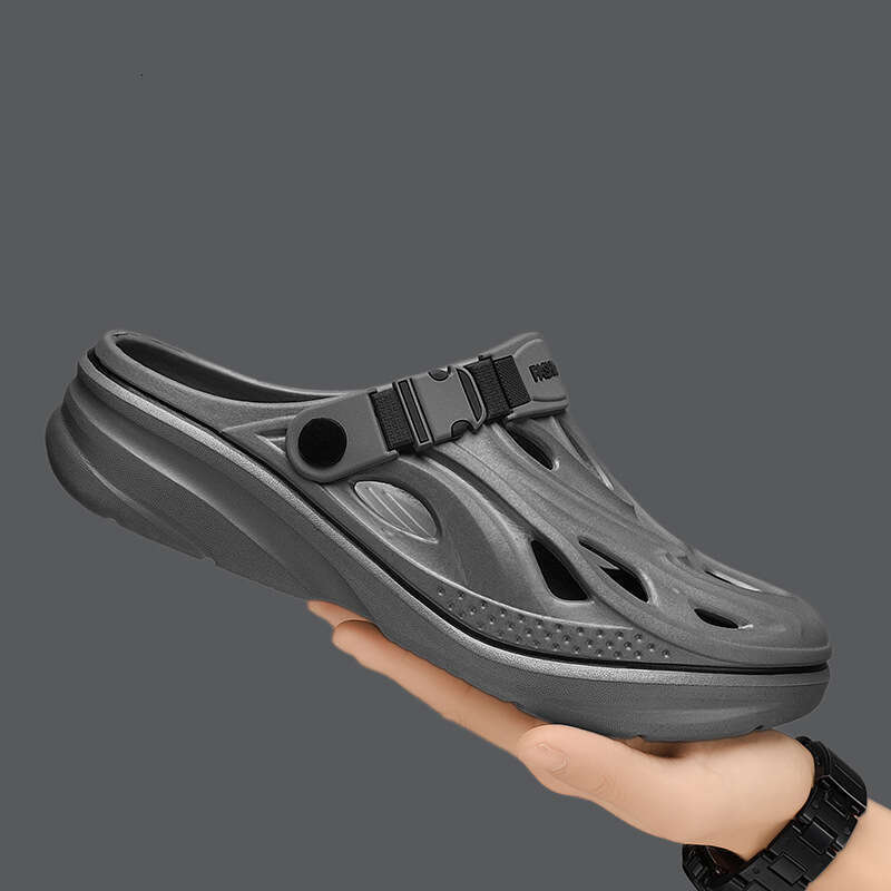 Summer New Men's Outdoor Casual Driving Beach Sandals Cushioned Non-Slip Closed-Toe Slippers Clogs for Men