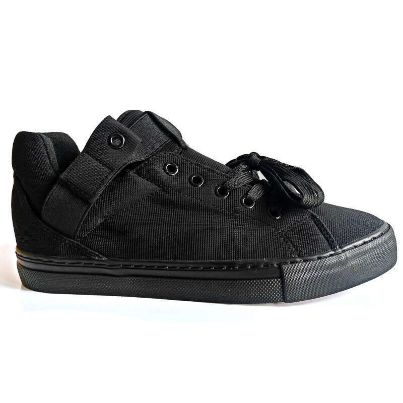 Sneakers for Students, All Black Board Work Summer White Skate Ins Style Men's Canvas Shoes, Trendy Shoes
