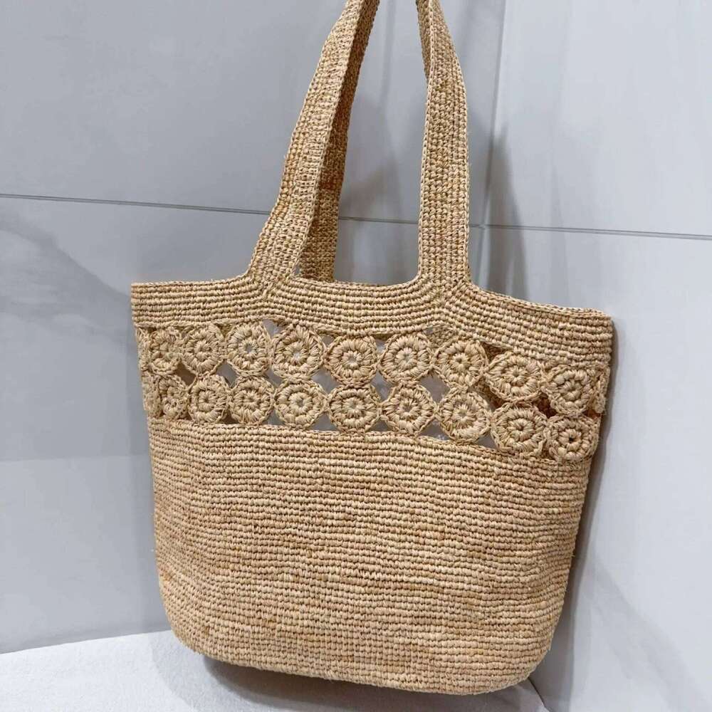 2025 Straw Woven Bags For Women Shoulder Raffia Rattan Large Shopping Basket Beach Crochet Handbag Tote Bag