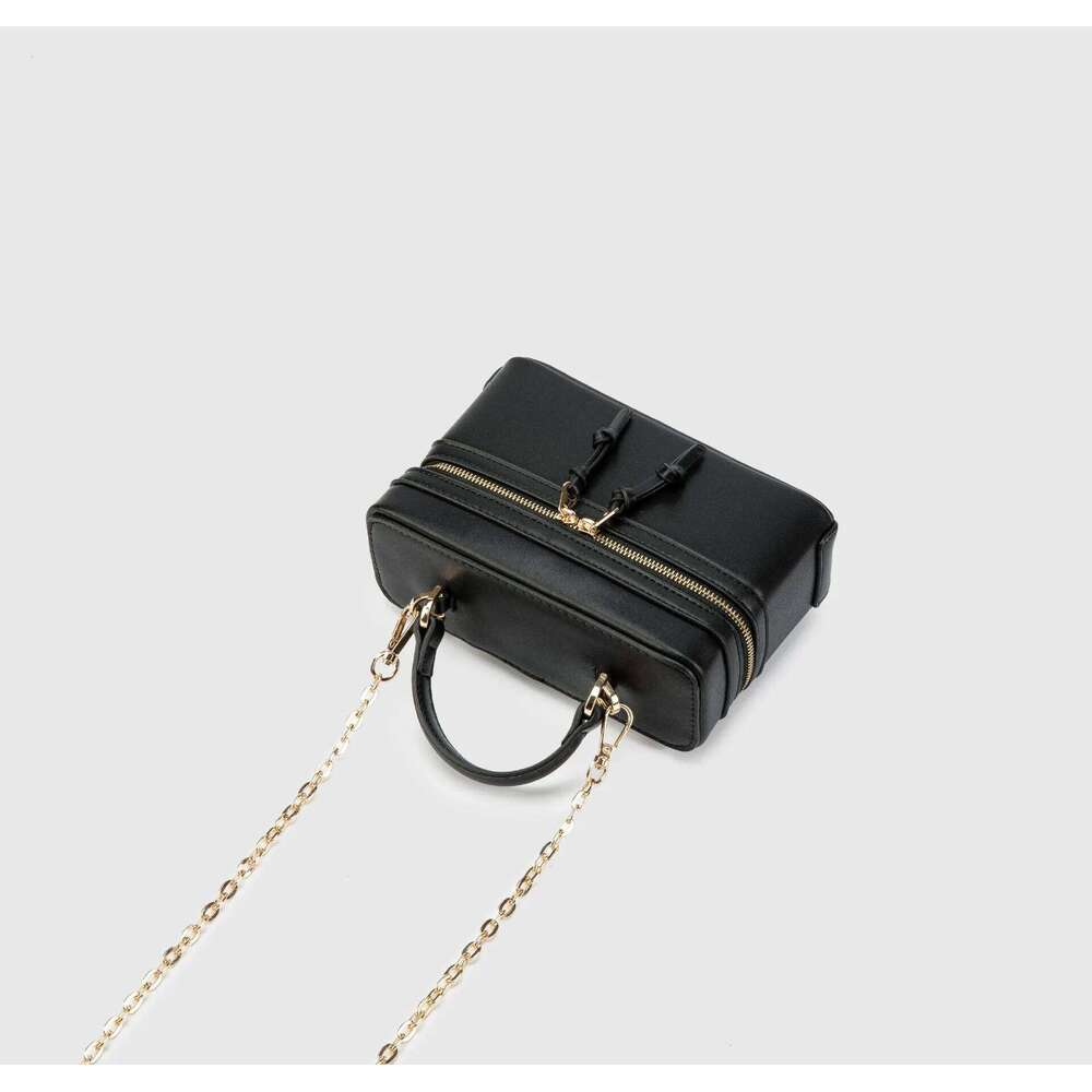 Fashion Woven Tote Shoulder Handbag Lady Purse PU Leather Box Shape Crossbody Bag