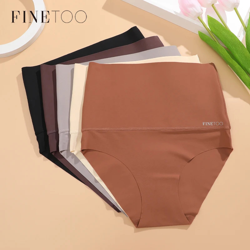 FINETOO Women Seamless Underwear High Waist Slimming Panties Female Shaping Hip Lifting Brief Comfortable Tummy Control Lingerie 250712