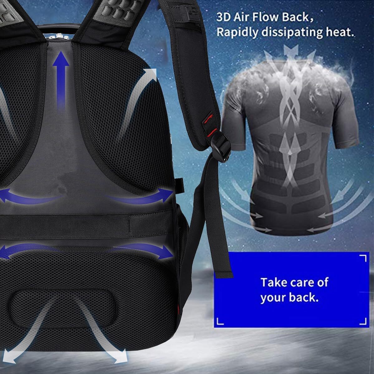 DHYMX SHRRADOO Extra Large 50L Travel Laptop designer bag with USB Charging Port, College High School Backpack Airline Approved Business Work Bag Fits