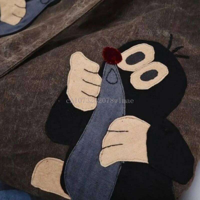 Designer Bag Cute Happy Mole Krtek Bags Women Large Capacity Class Student Tote College Style Commuter Handbag Female Shoulder Bag