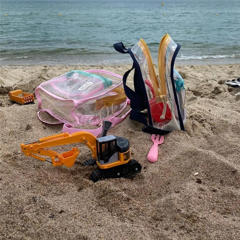 Transparent Backpack Kindergarten Swimming Bag Waterproof Beach Bags Jelly Bag Kids Backpacks 250714