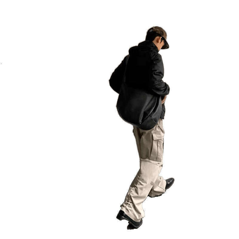 zZZZins Casual Bag Large Capacity Single Shoulder Washed Distressed Crossbody Pleated Leather Stray