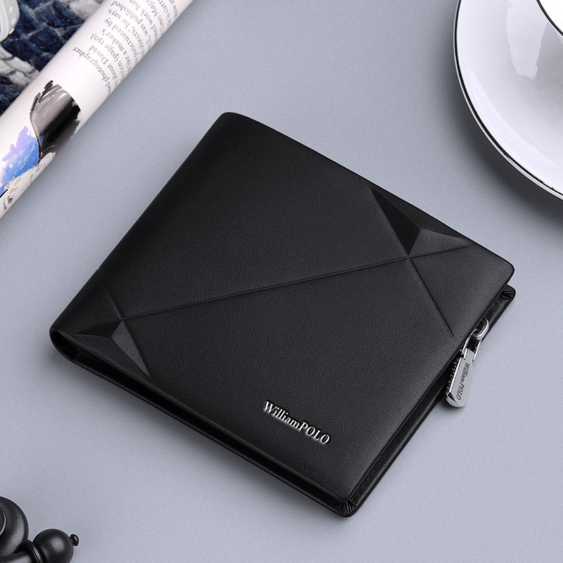 Genuine Leather Short Wallet for Men, Bifold Credit Card Holder, Multi Card Case, Organizer Purse, Luxury Fashion, New, 2024
