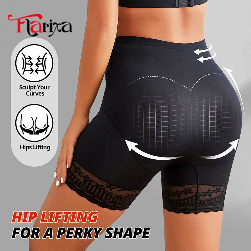 Flarixa Lace Safety Shorts High Waist Shaper Panties Belly Compression for Woman Boxers Thighs Shapewear Shorts Anti Chafing 250712