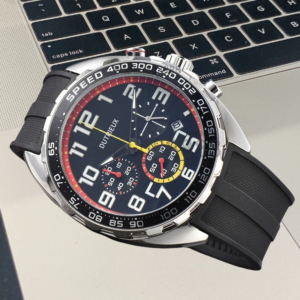 Top Sale Colorful Luxury Watches for Men Sport Style Popular Quartz Wristwatch Rubber Strap Automatic Date Daily Waterproof Popular High Quality Male Clocks Gift