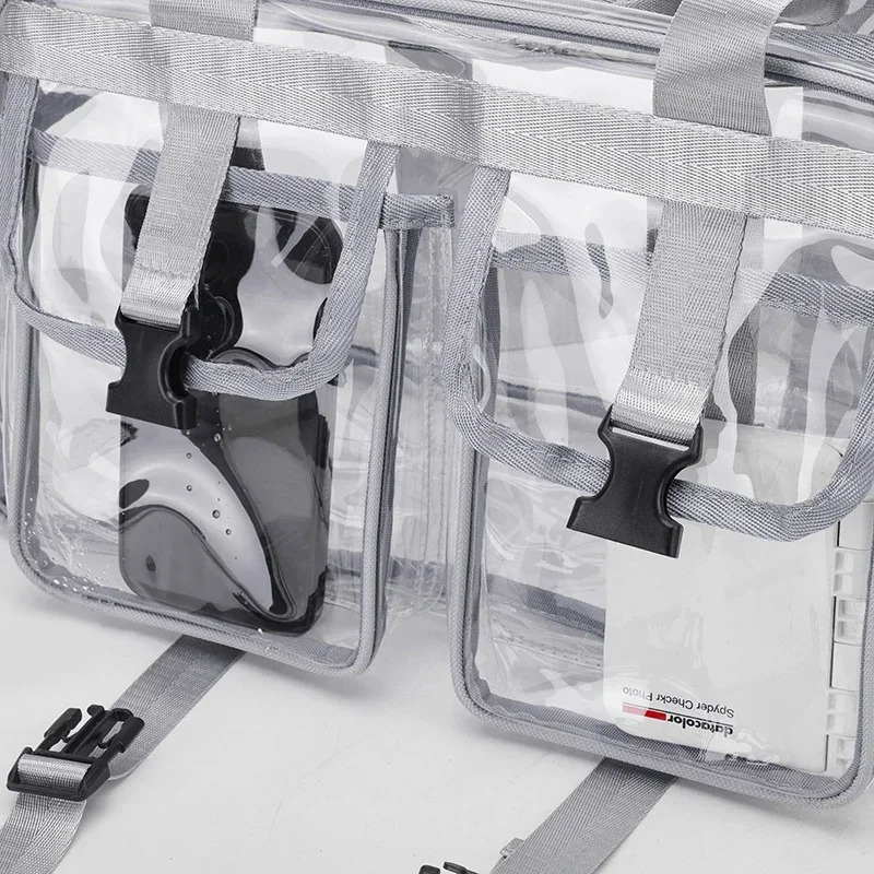 Solid Color PVC 2025 Travel Duffels Zipper Simple Large Capacity Casual Shoulder Bag Soft Trendy Western Style Handbag 250714