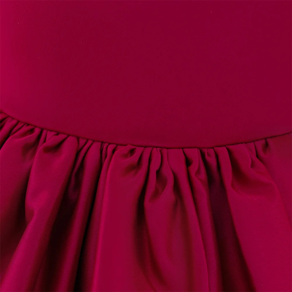 2PCS Pink Masha And Bear Party Dress Kids Flower Fluffy Birthday Clothes Princess Gown For Girl Baby Bow Fashion Dresses 250715