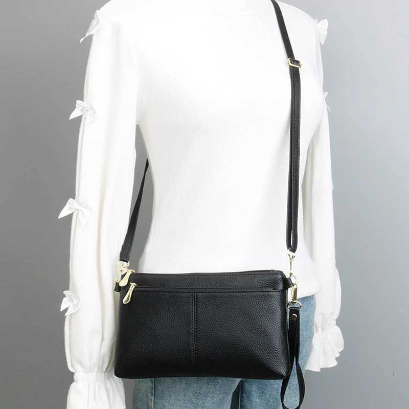 Mens and womens cross-body bags shoulder bags simple zipper small bags fashionable cross-body bags Y250719