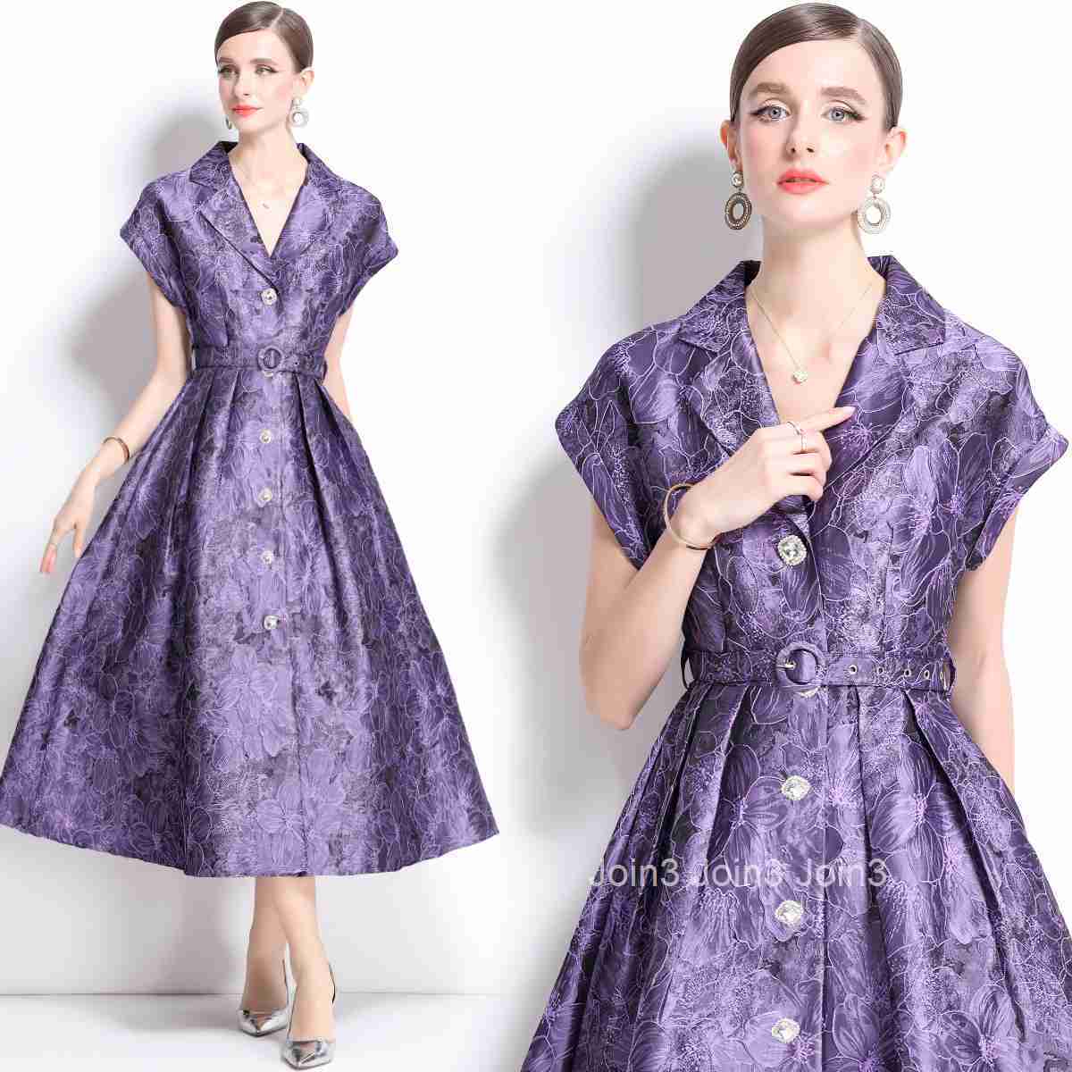 5863 Spring Jacquard Long Hem Elegant Banquet Dress Long Gown Socialite Dress