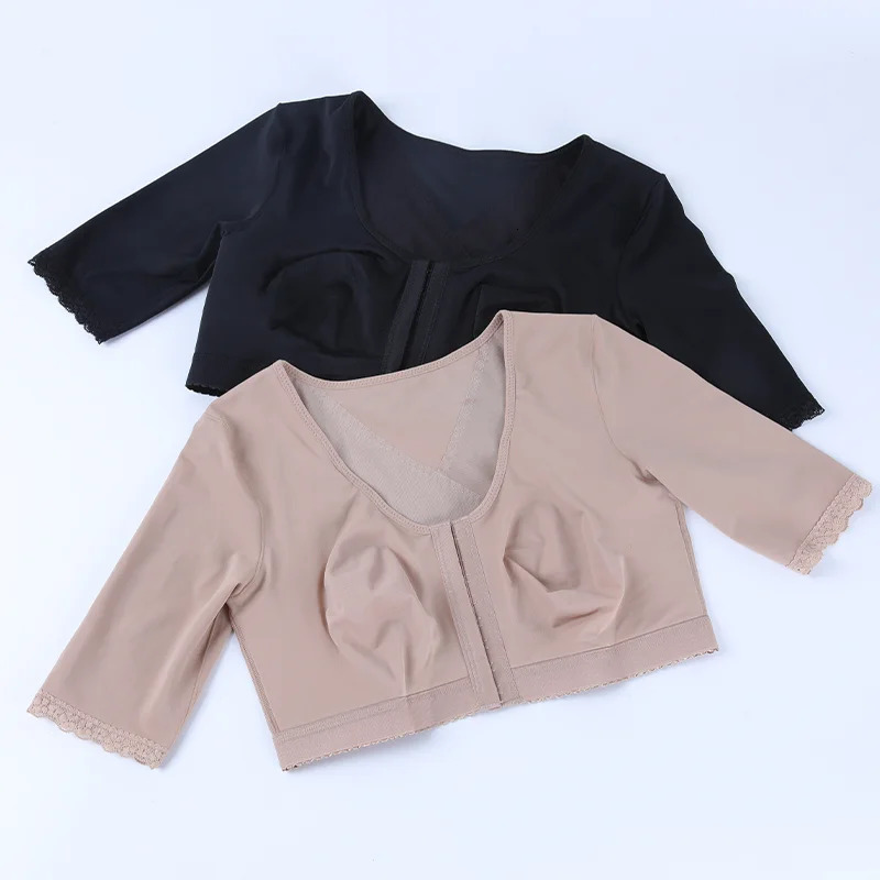 Upper Arm Shapers Compression Half Sleeve Women Arm Shapewear Humpback Posture Corrector Shoulder Breast Support Push Up Tops 250716