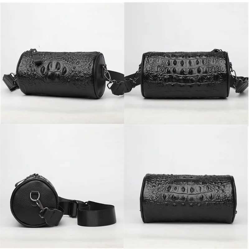 Crocodile Cow Leather Handbag for Women 2022 New Weave Wide Straps Female Shoulder Crossbody Bag Genuine Leather Ladies Tote Sac Y250719