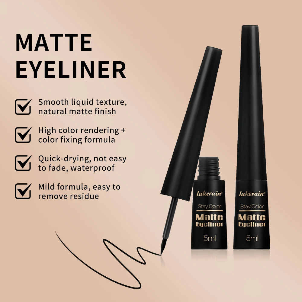 Matte Liquid Eyeliner Matte Eyeliner Waterproof and Sweat-Proof Non-Smudge Liquid Eyeliner Smooth Liquid Eyeliner 250712
