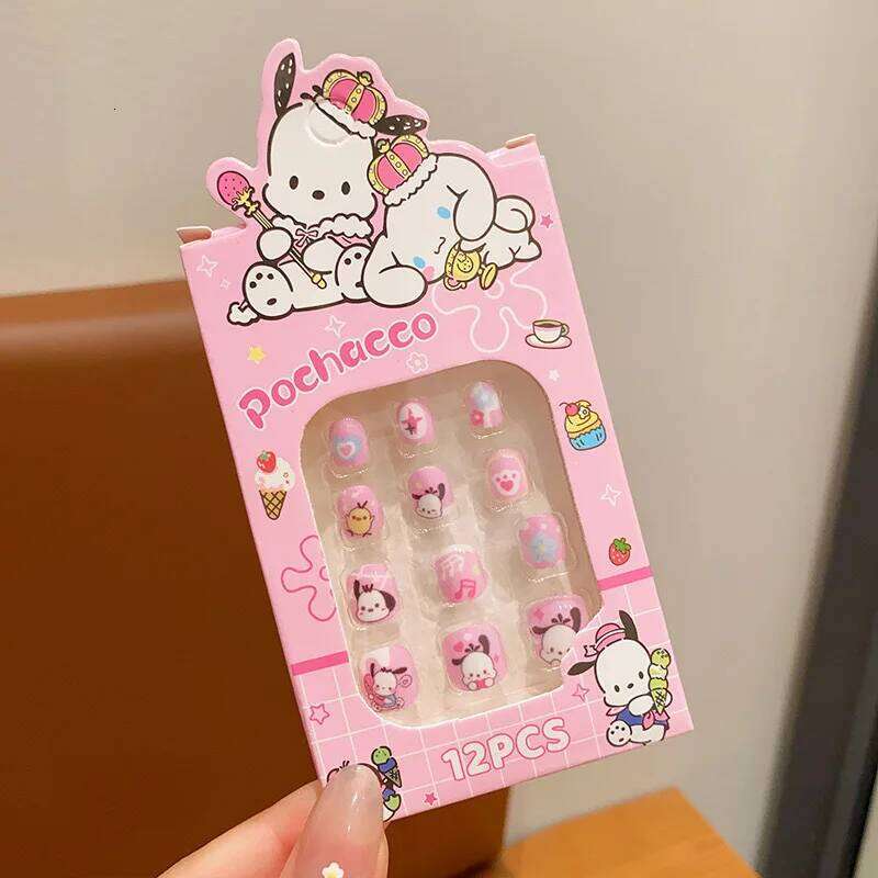 Kuromi Children's Stickers Girls Cute Detachable Sweet Pieces Wearable Nail Art Decals for Kids Anime Accessories X250720 X250720