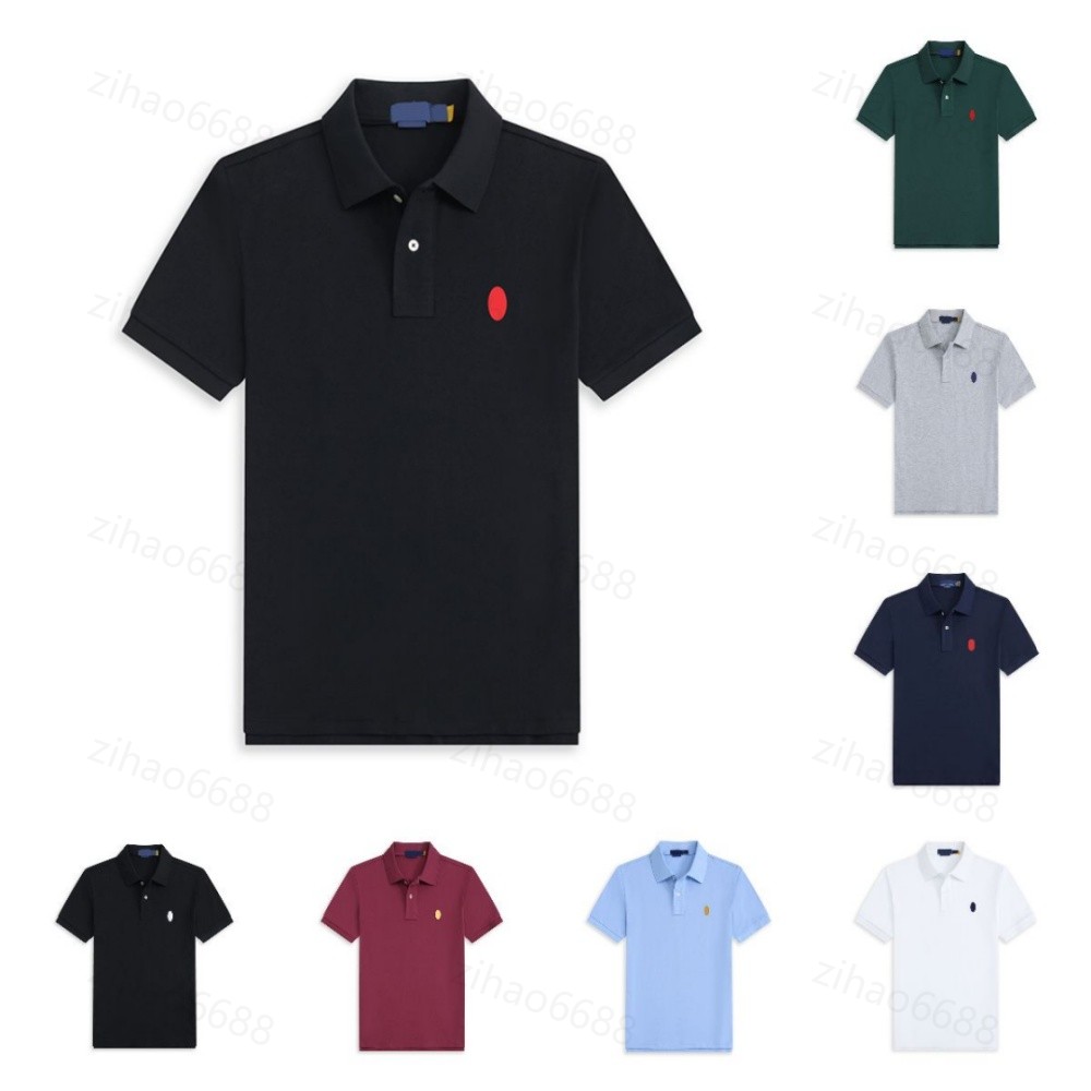 2026 polo Set Polo Men T Shirt Designer Shirt POLO Shirt Brand High Quality Lapel Larg Casual Loose Color Cotton Ponys Embroidery Short Sleeve