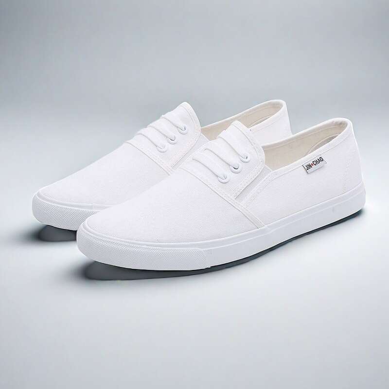 Canvas Slip-On Three Times Vulcanized Rubber Unisex Campus Student Cloth Doctor Work Shoes Men