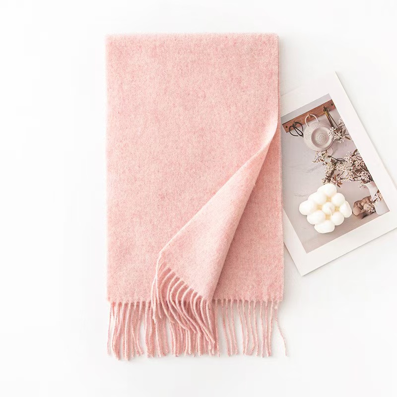 T1265 wool scarf autumn and winter thick warm scarf solid color all-match warm fashion scarf shawl