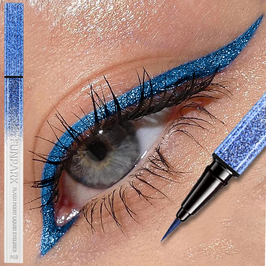 6 Color Diamond Shiny Eye Liner Eyeshadow Waterproof Quick-dry Silver Gold Metellic Pearlescent Liquid Eyeliner Makeup Gilfts 250712