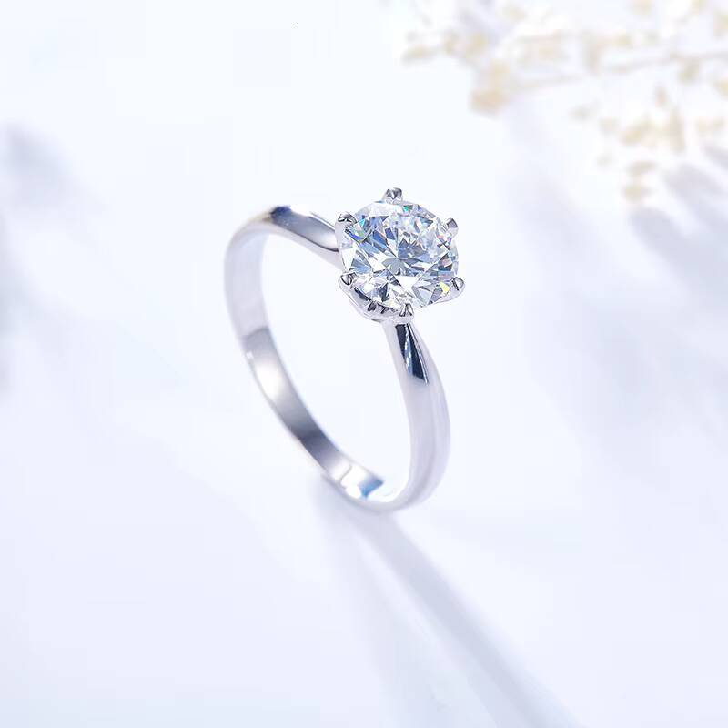 Classic Fashion Jewelry Moissanite Ring VVS Baguette Moissanite Diamond Cross Ring 925 Sterling Silver Women Gold Wedding Rings
