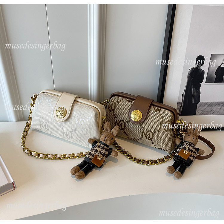 Luxury Brand Designer Bag Free Shipping 2025 Casual Handbag Women's Vintage Bag Striped Classic Chain Shoulder Bag New Trendy Crossbody Bag for W