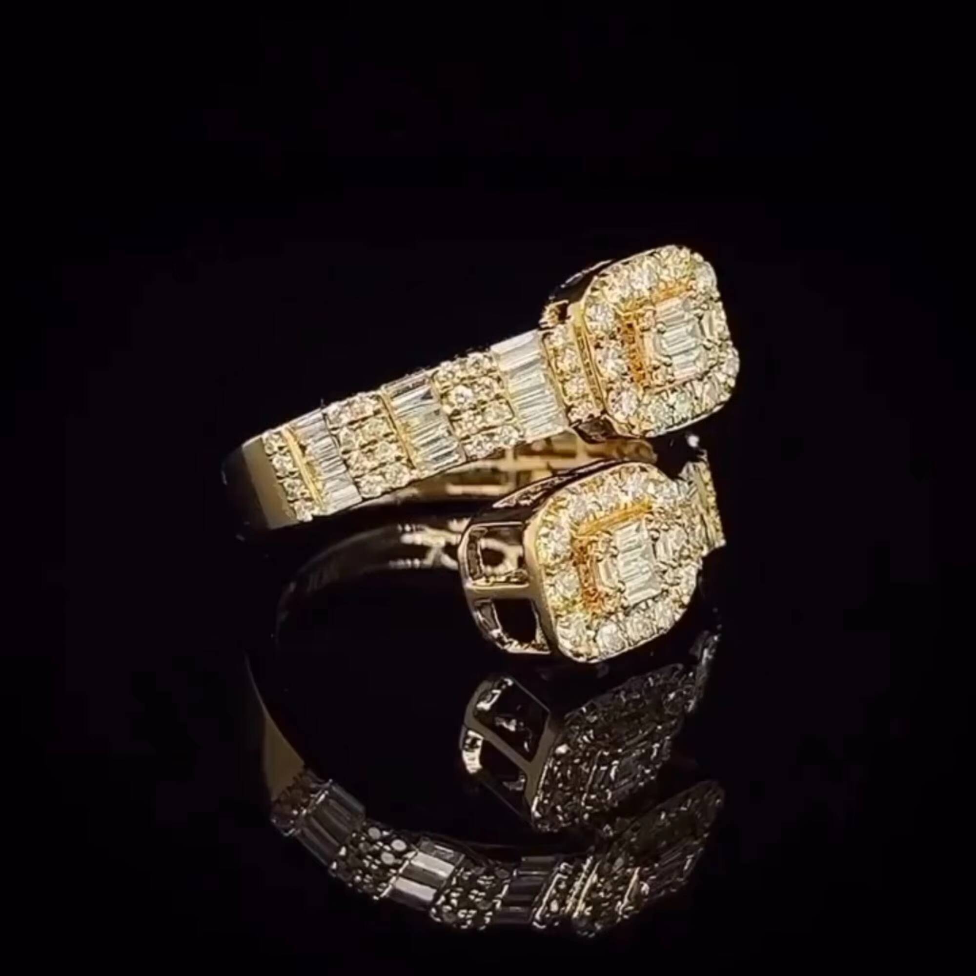 Custom Design Available Hip Hop Round Cut 925 Silver Rings Iced Out Jewelry Men Engagement Moissanite Hip Hop Rings