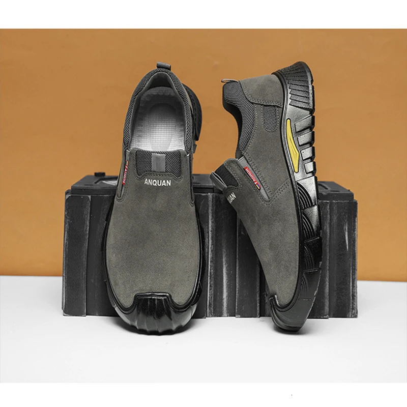 Oulylan Safety Shoes Soft Soled Wear Resistance Breathable Work Boots Lightweight Anti-Slip Durable Labor Protection 250717