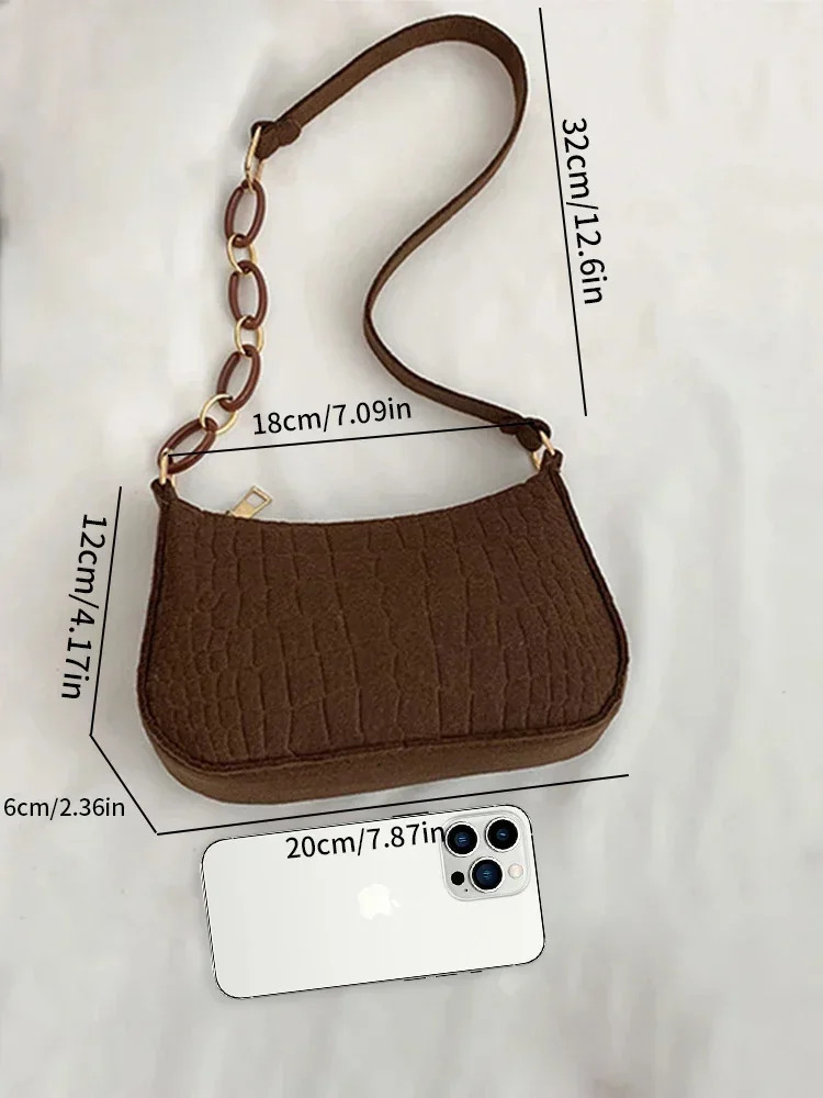 Wool Fiber Small Square Bag Korean Style Fashion Stone Pattern Shoulder Creative Bag for Women 250717