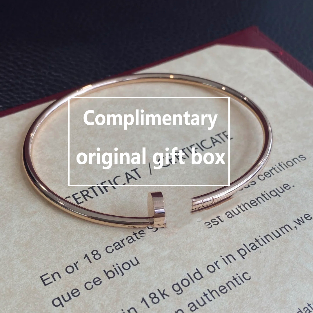 designer bracelet jewlery designer for women wide version Moissanite nail bangle couple love braceletes won't fade bracelet Original box c27 luxury bracelet