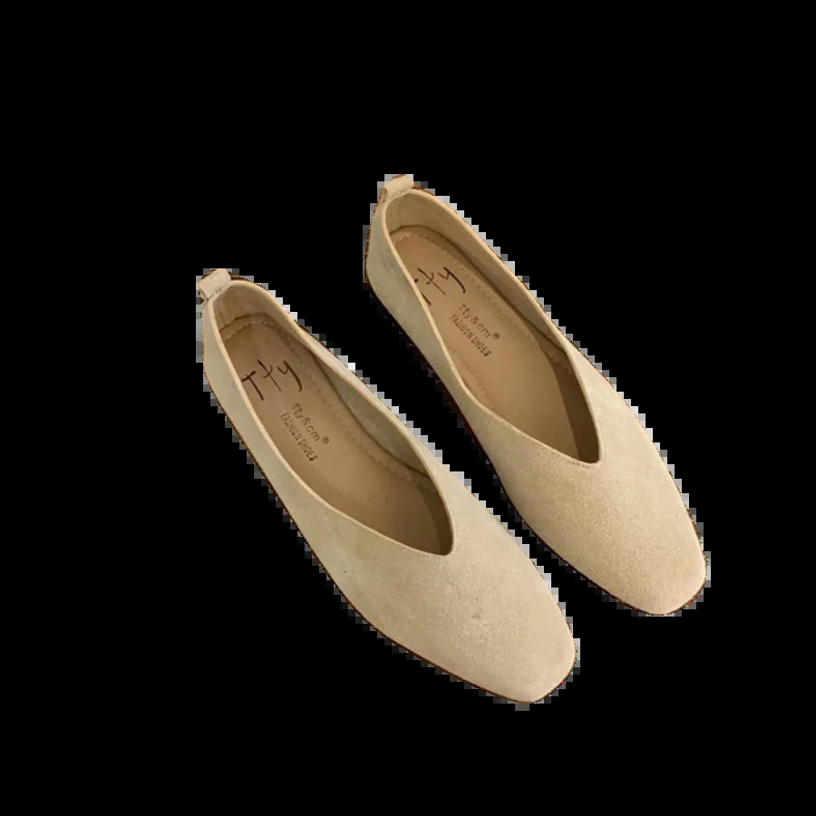 Bailamos Womens Square Toe Vintage Flats Soft Loafers Comfortable Leather Ballet Shoes for Female Dress Shoes Mujer 250715