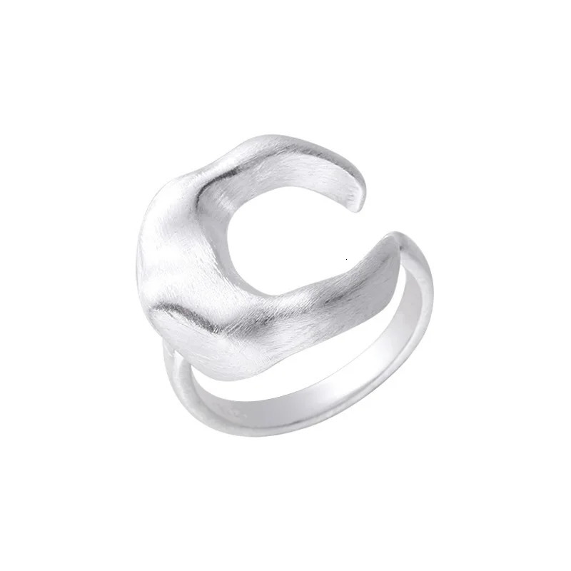 XIYANIKE Matte Frosted Crescent Moon Cuff Finger Rings For Women Girl Hip Hop Fashion Jewelry Gift Party Rock anillos mujer 250716