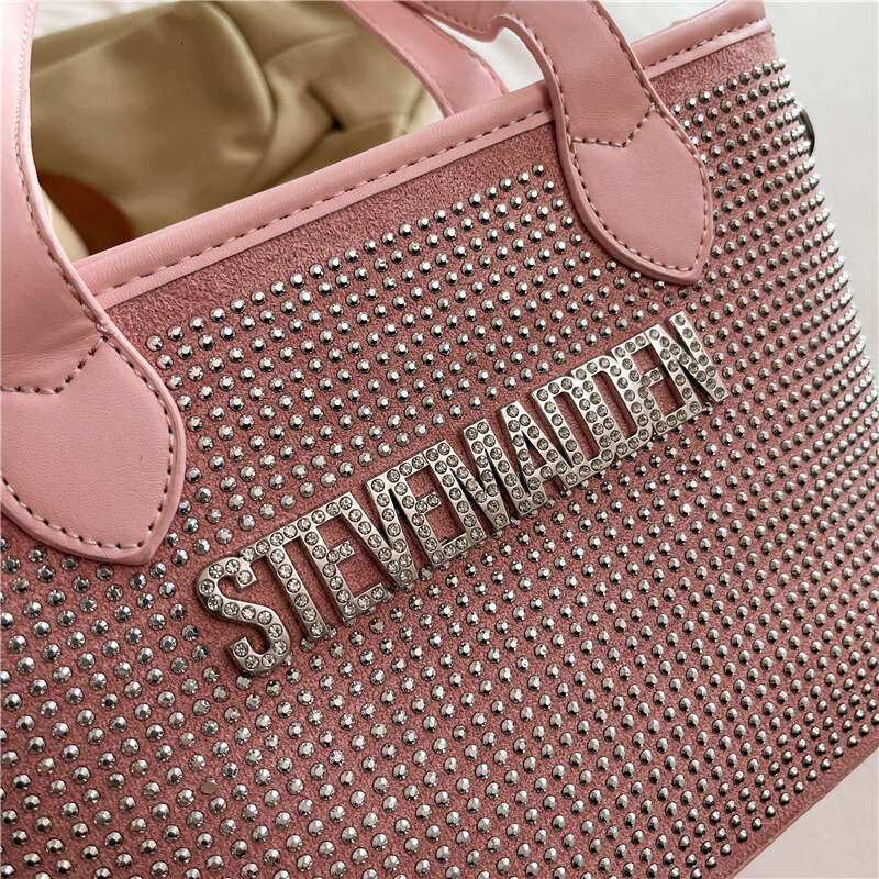 Niche Bags Fashion Simple Trendy Rhinestone Letter Handbag 2024 New Style Textured Crossbody Bag