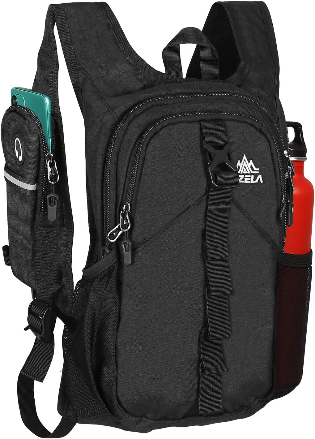 YMX 185 586 FUNANASUN 16L Ultra-Lightweight Foldable Waterproof Women Men Small Backpack For Hiking Commuting Travel, Black