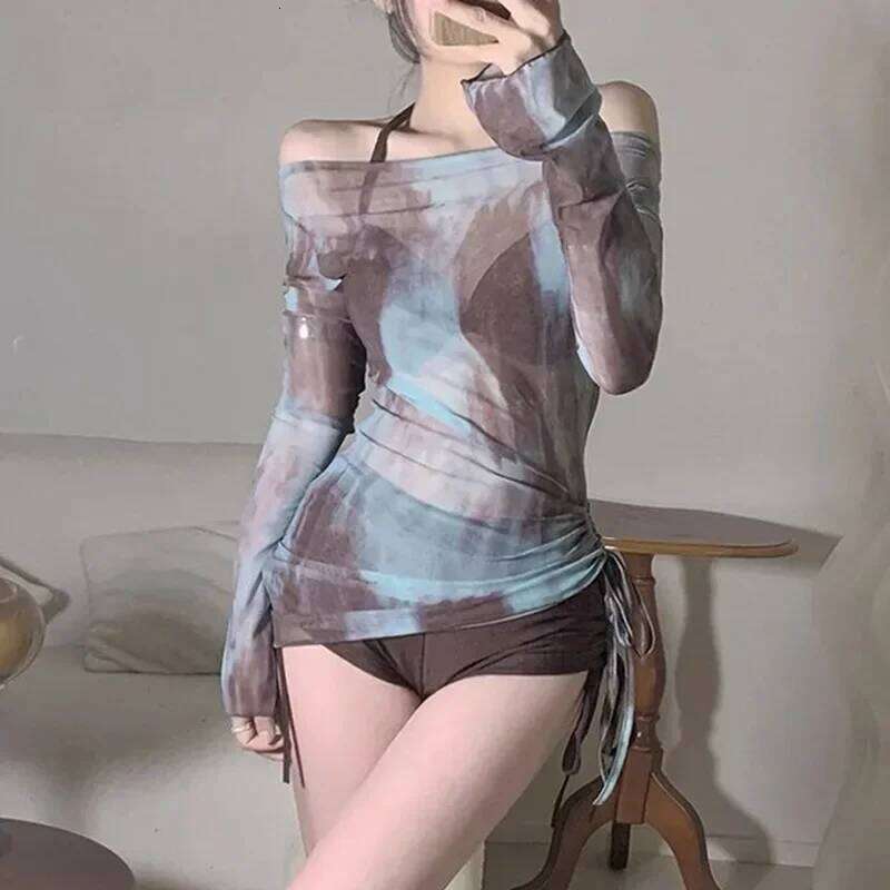 Sexy Women's Bikini Swimsuit Three-Piece Set Steel Support Hot Spring Vacation Holiday Pure Desire Style Slimming Effect