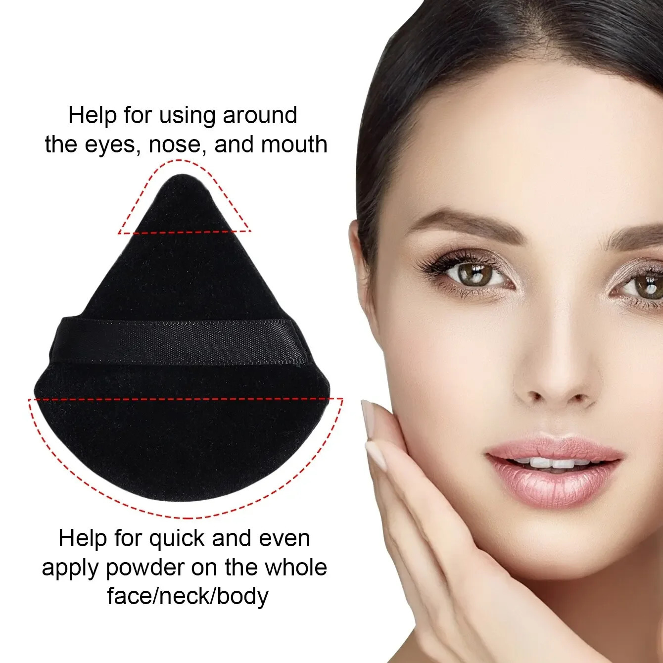 Wholesale 10 12 Pcs Triangle Powder Puff Wet Dry Use For Loose Liquid Cosmetic Soft Plush Makeup Foundation 250716