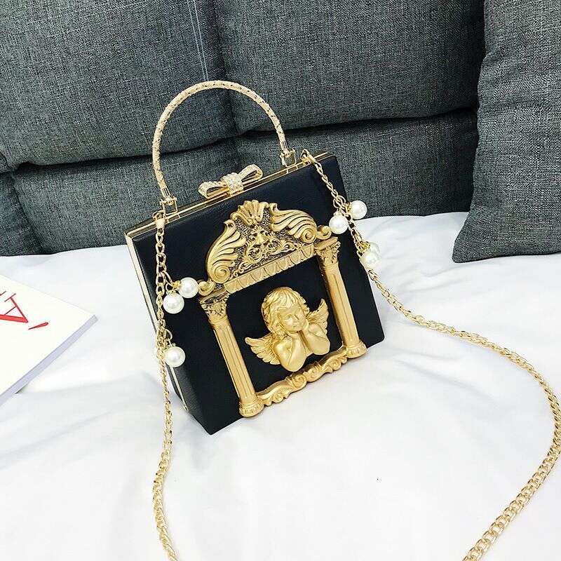 Handbag Small Women's Baroque Angel Emed Tote Chain Case Shoulder Bag