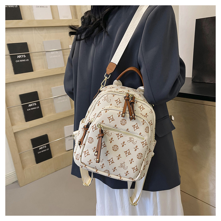 Backpacks fashion new backpacks retro printed letters large capacity travel three backpacks for women