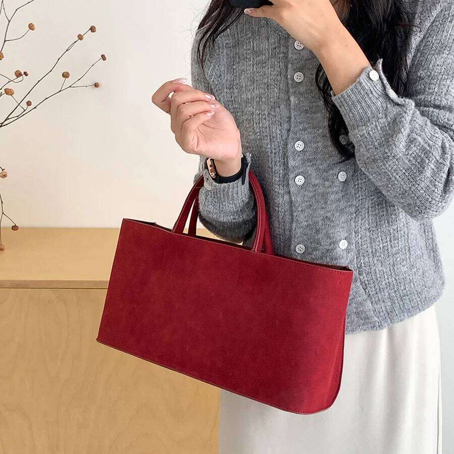 Fashion commuter suede Totes women Clutch bag Summer Korea autumn/winter new simple soild large capacity purse and handbag
