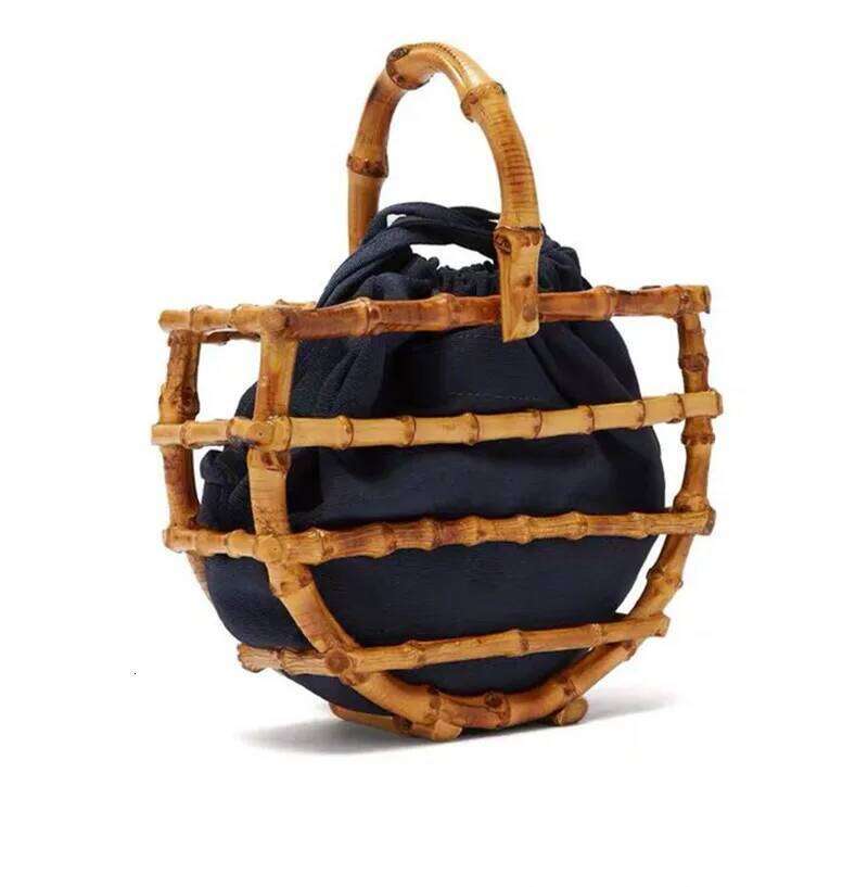 Women Bags Designer Half Month Tassel Woven Bamboo Ing Hollow Bag Clutch Bali Beach Holiday Moon Handbag