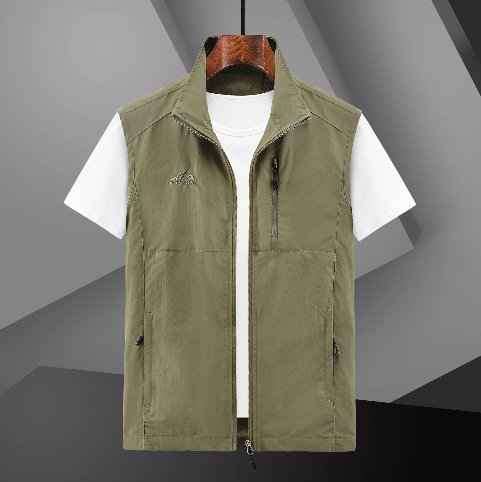 Mens Outdoor Vests Man Fish Vest Waterproof Breathable Waistcoat Men Multipockets Cargo Hiking Work Pography 250707