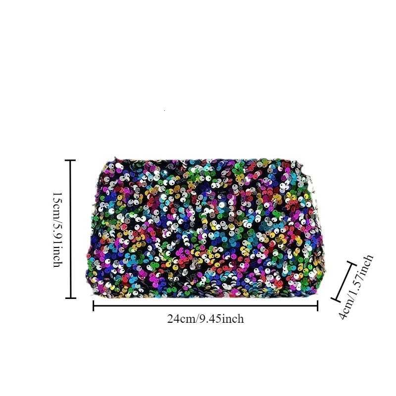 Womens handbag color sparkles single shoulder armpit handbag chain fashion handbag small women Y250719