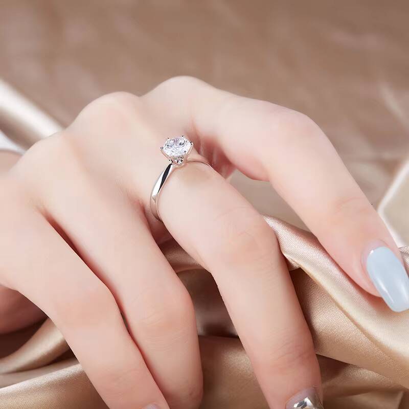 Classic Fashion Jewelry Moissanite Ring VVS Baguette Moissanite Diamond Cross Ring 925 Sterling Silver Women Gold Wedding Rings