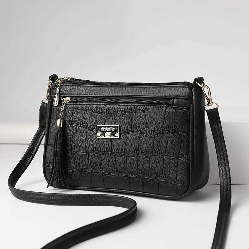 2025 Spring Messenger Bag Versatile Large Capacity Womens Crossbody Elegant Mom Bag Crocodile Small Square Handbag Y250719