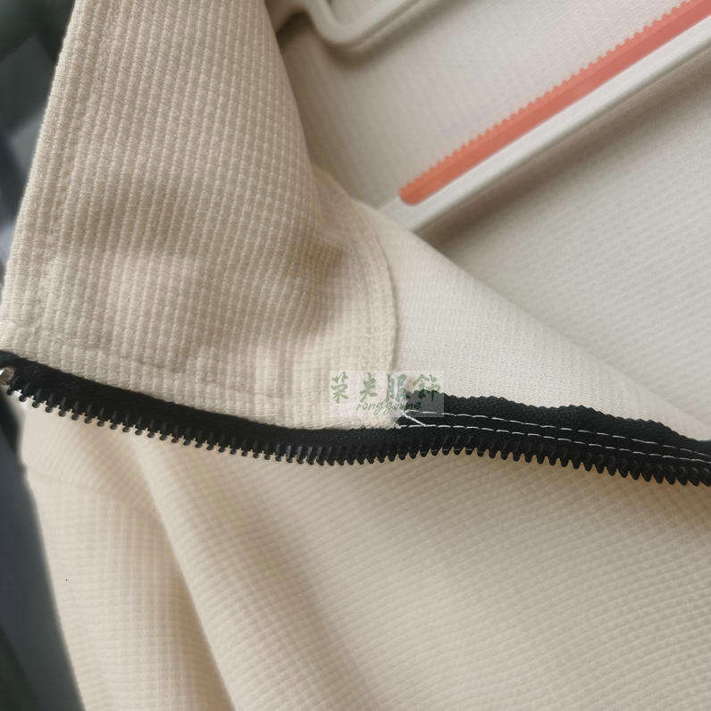 European Size Spring Autumn Men's Waffle Sweatshirt Trendy Stand Collar Zipper Long Sleeve Business Sports Texture Polo Shirt