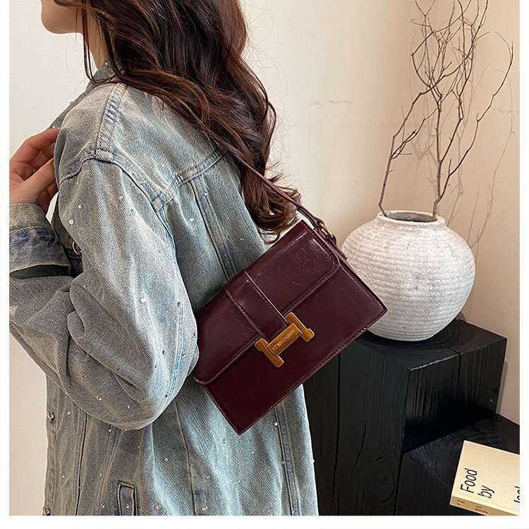 Super Popular Women's 2025 New Luxury Underarm Baguette High-End Soft Leather Single Shoulder Crossbody Bag