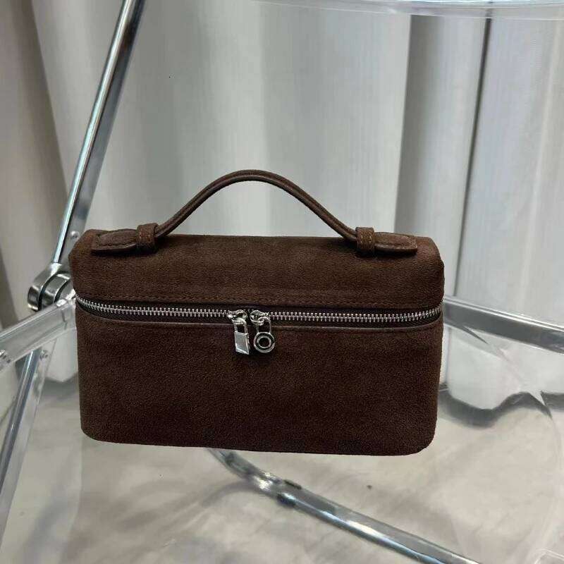 New Frosted Suede Lunch Box Hand-Held Shoulder Messenger Bag